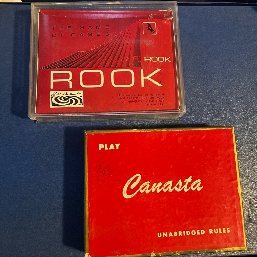 💚Vintage card games: Rook and Canasta